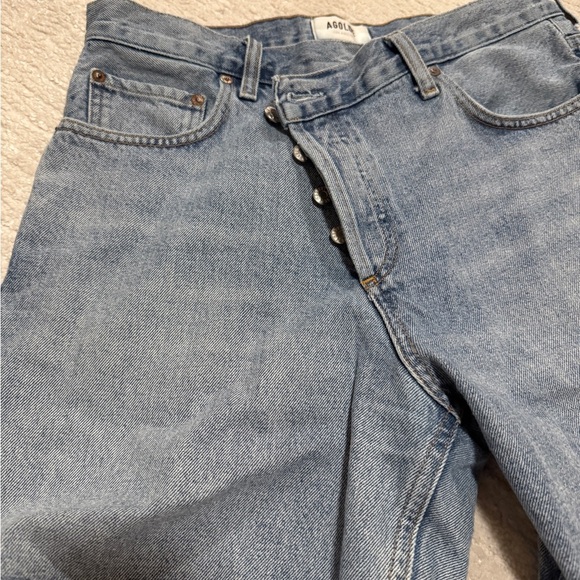 AGOLDE Blue Denim Shorts - Picture 2 of 8